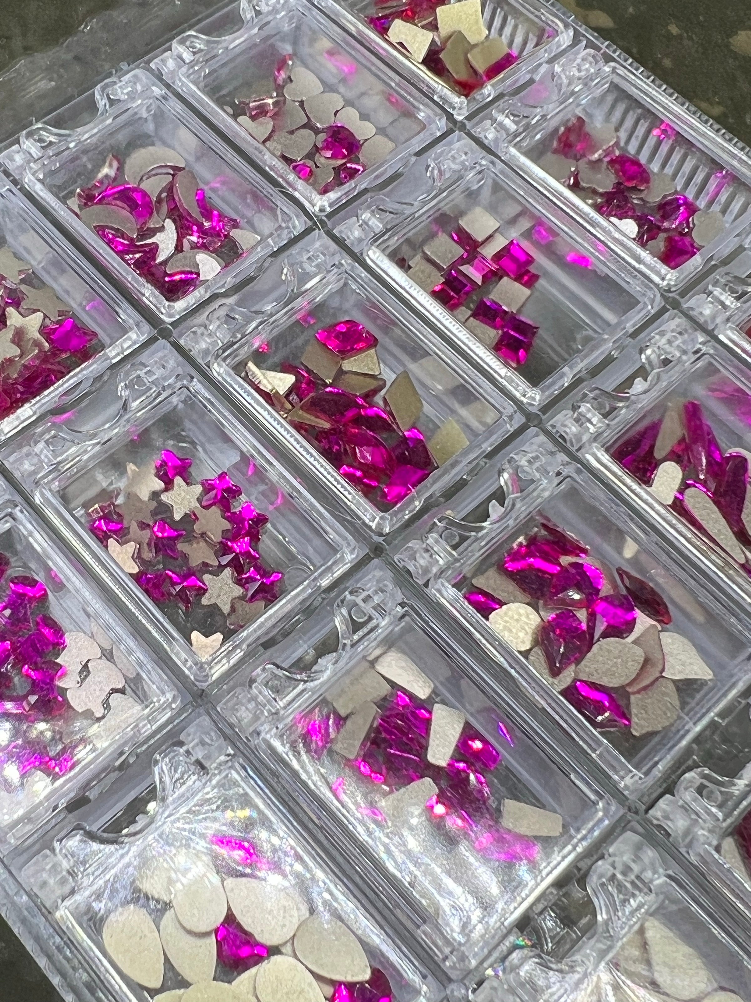 Purple-400 Pieces Nail Crystals Rhinestones Gems – The Additude Shop